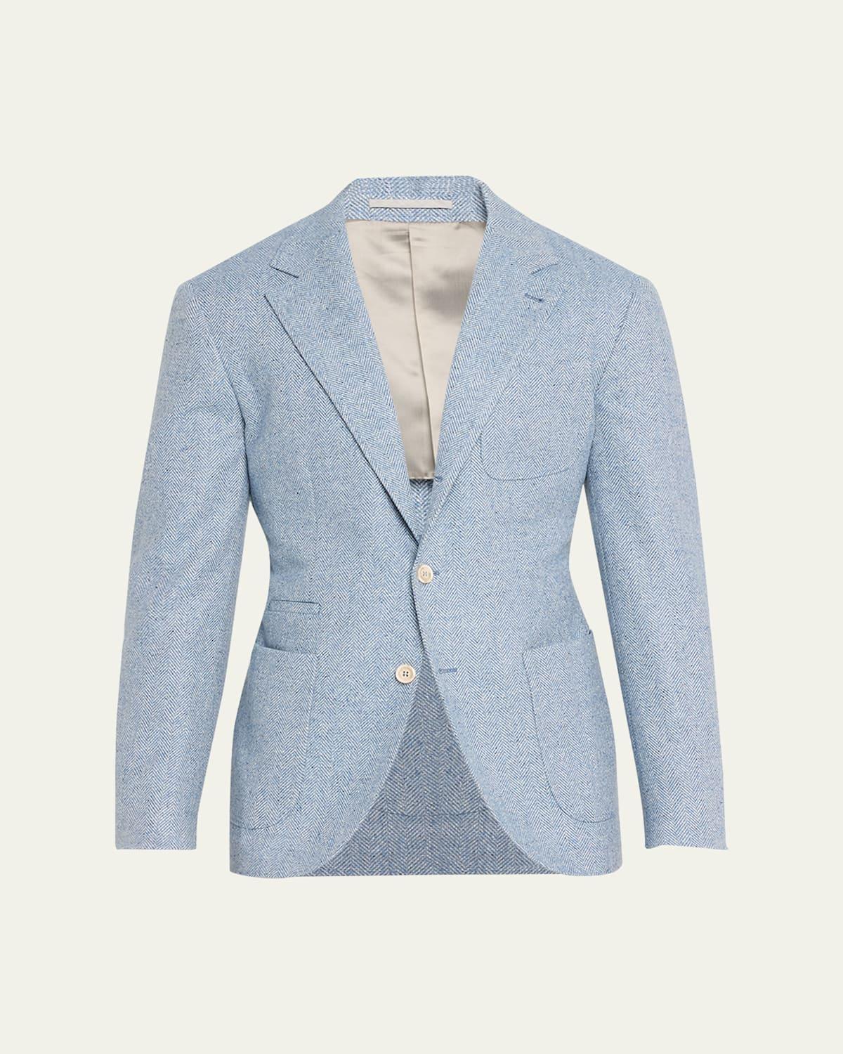 Mens Two-Button Herringbone Sport Coat Product Image