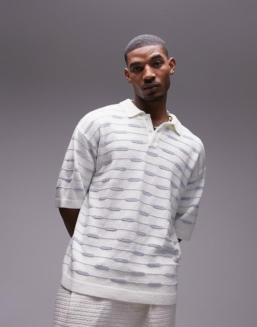 Topman terrycloth revere geo polo Product Image