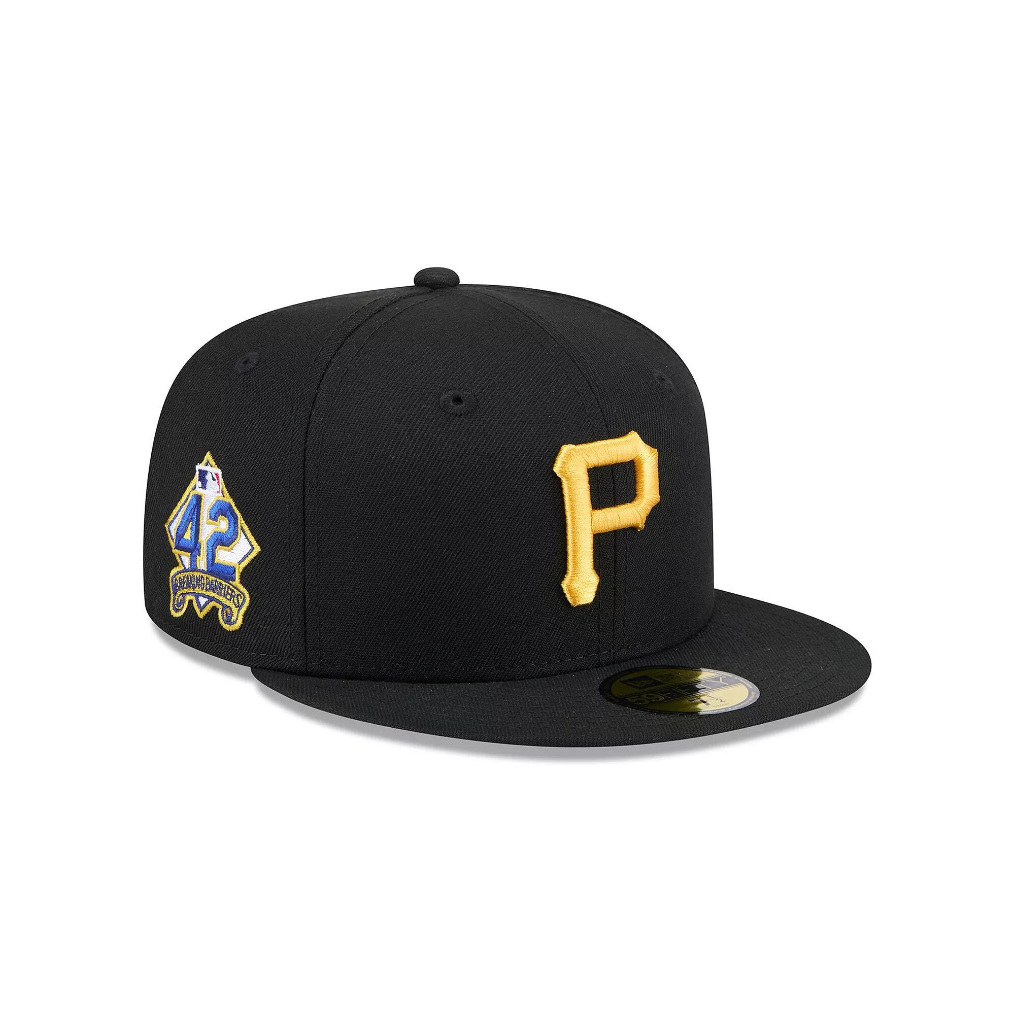 Men's New Era  Black Pittsburgh Pirates 2025 Jackie Robinson Day 59FIFTY Fitted Hat, Size: 7 1/8 Product Image
