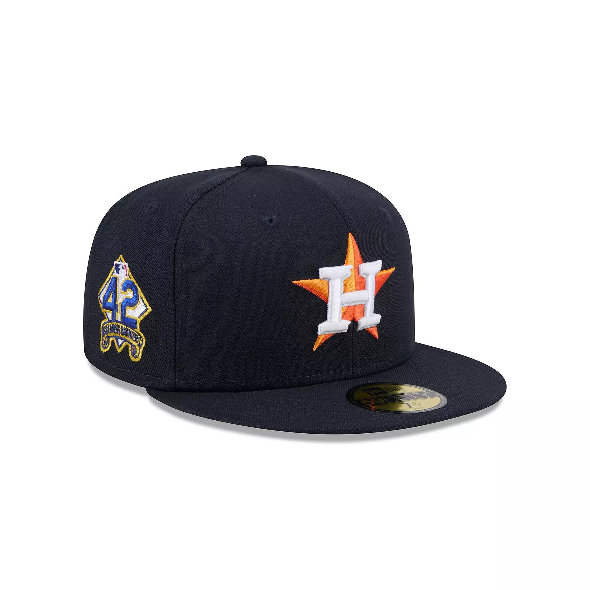 Mens New Era Houston Astros 2025 Jackie Robinson Day 59FIFTY Fitted Hat Blue Product Image