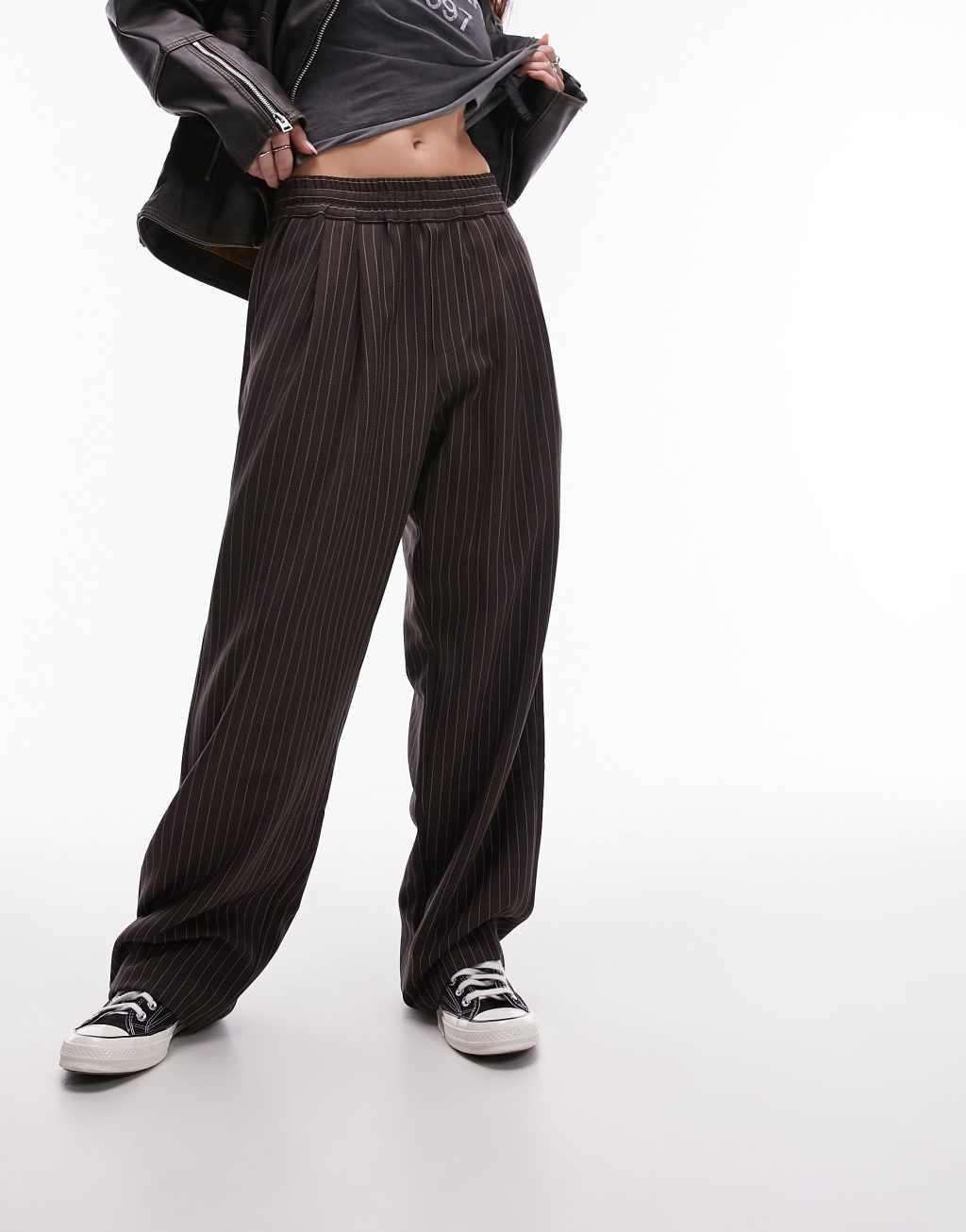 Topshop pinstripe smart sweatpants Product Image