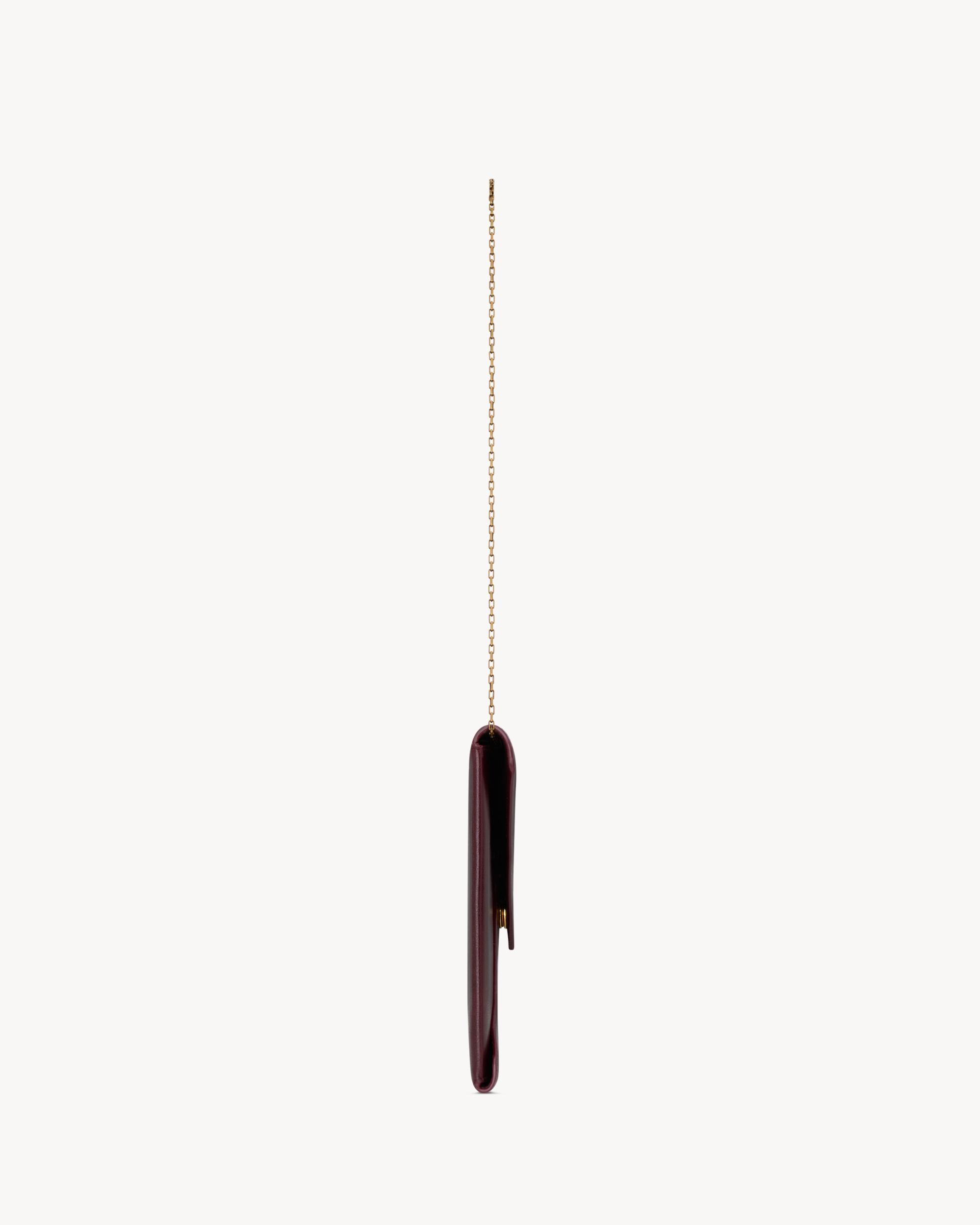 LETTER large pouch on chain in leather Product Image