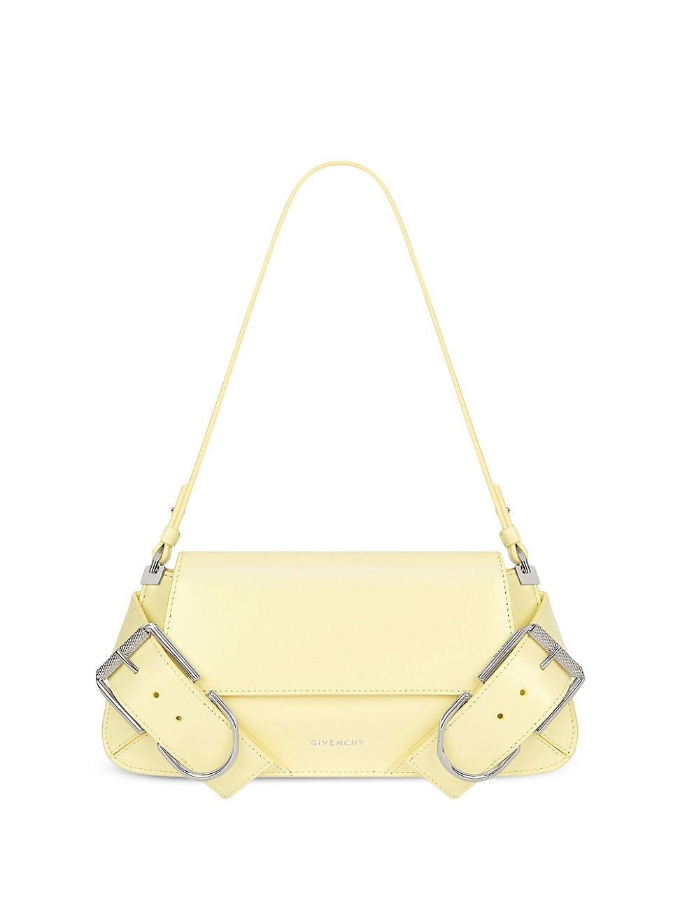 Womens Voyou Shoulder Flap Bag in Box Leather Product Image
