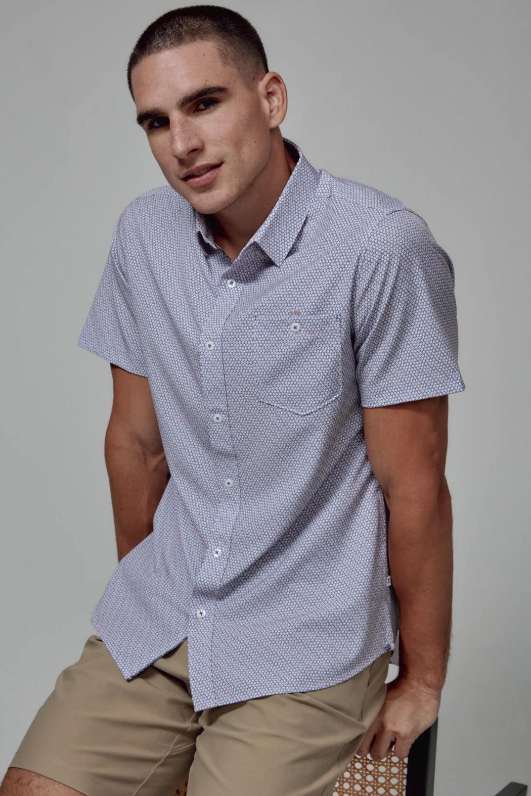Apollo Short Sleeve Shirt- Stone Rose Product Image
