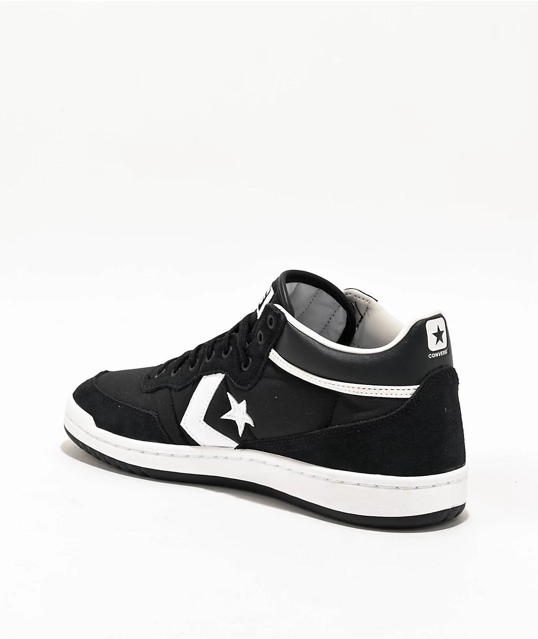 Converse Fastbreak Pro Mid Black & White Skate Shoes Product Image