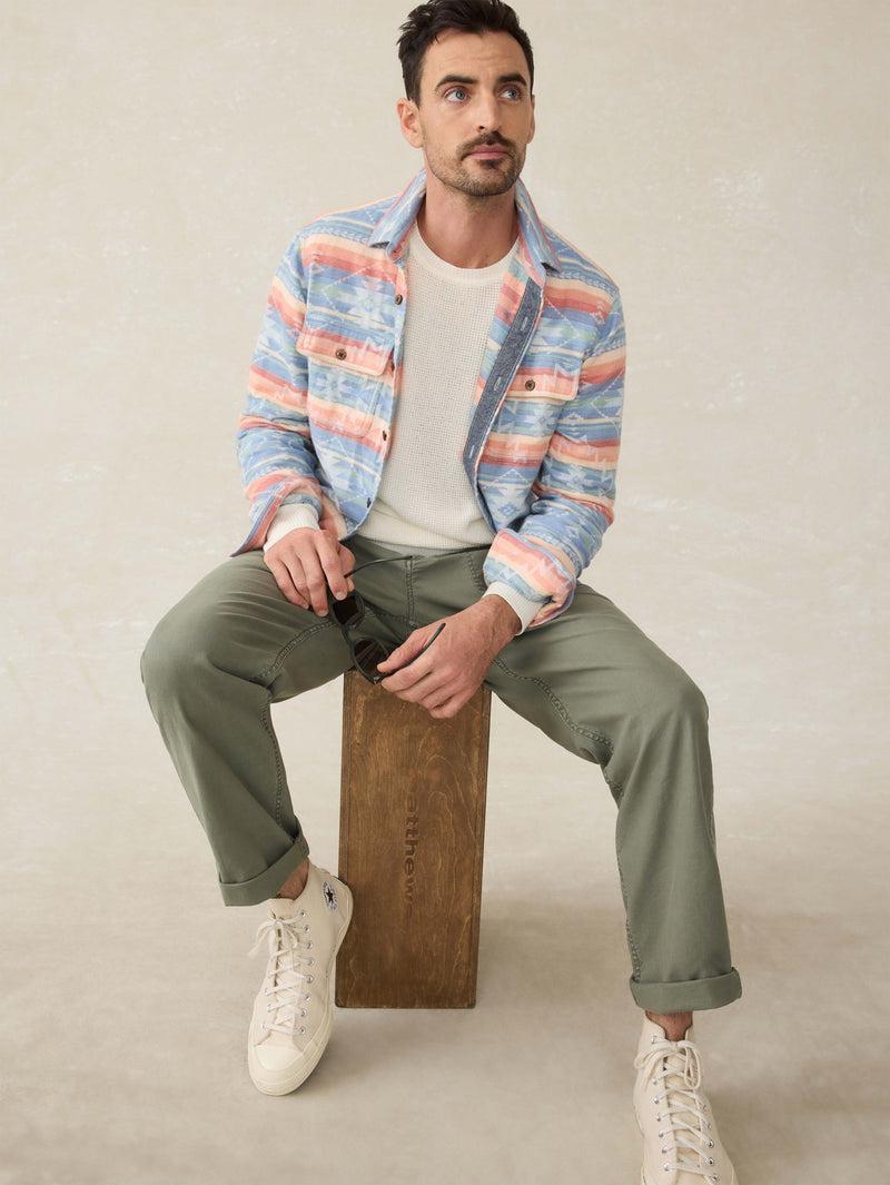 Sunwashed Crewneck Sweater - White Shell Product Image