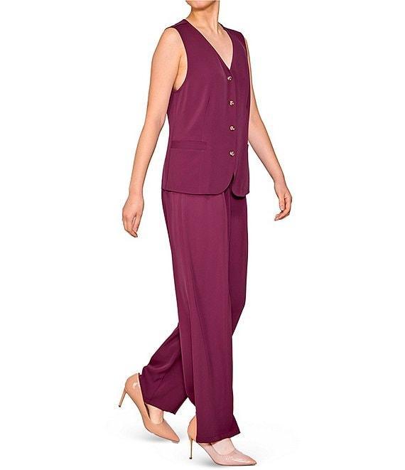 MELLODAY Coordinating Pleated Straight Leg Pull-On Pants Product Image
