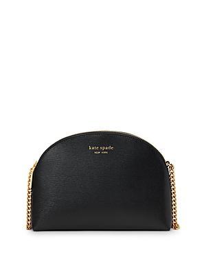 Womens Morgan Saffiano Leather Double Zip Dome Crossbody Bag Product Image