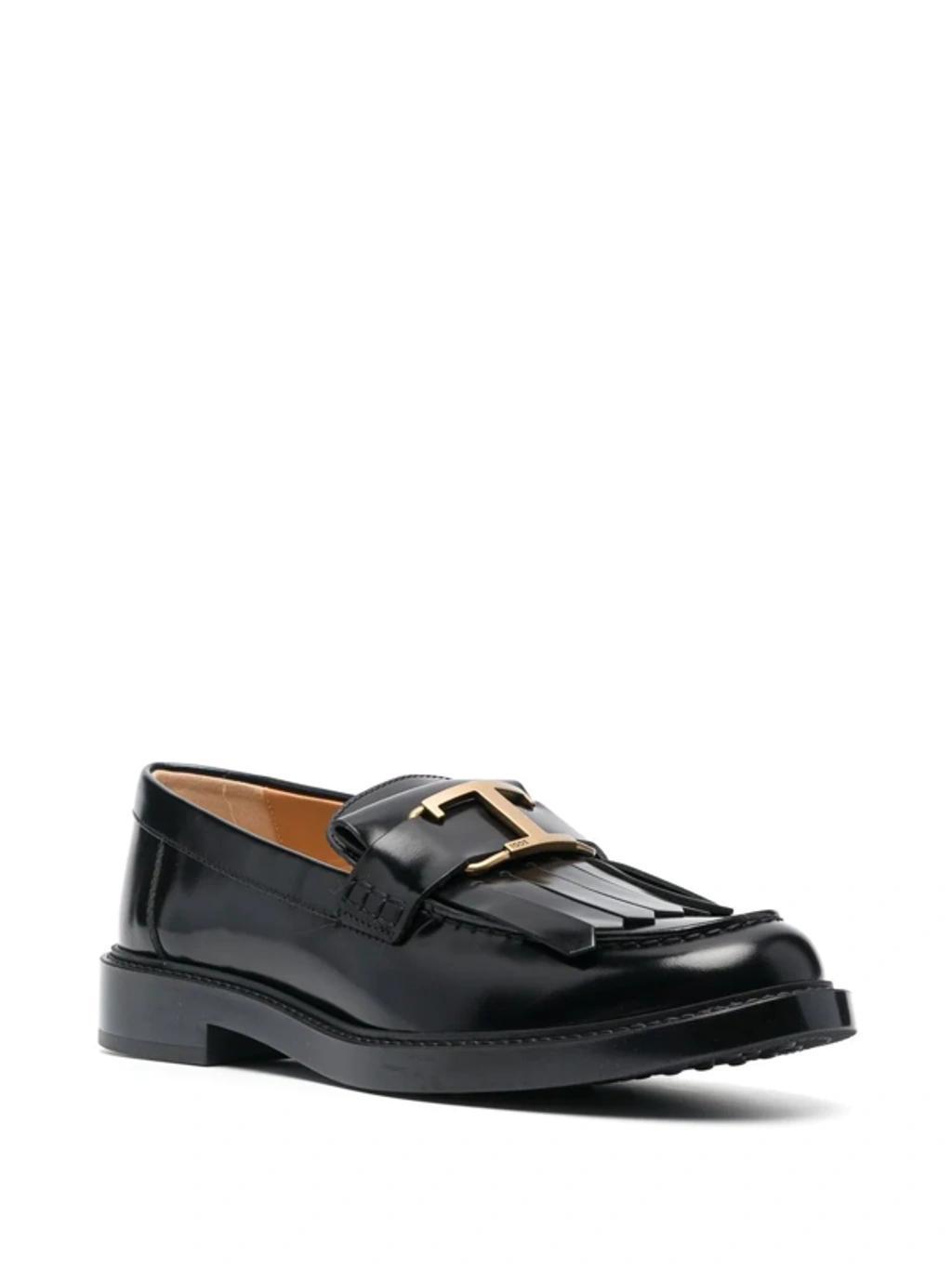 TOD'S Timeless Leather Loafers In Nero Product Image