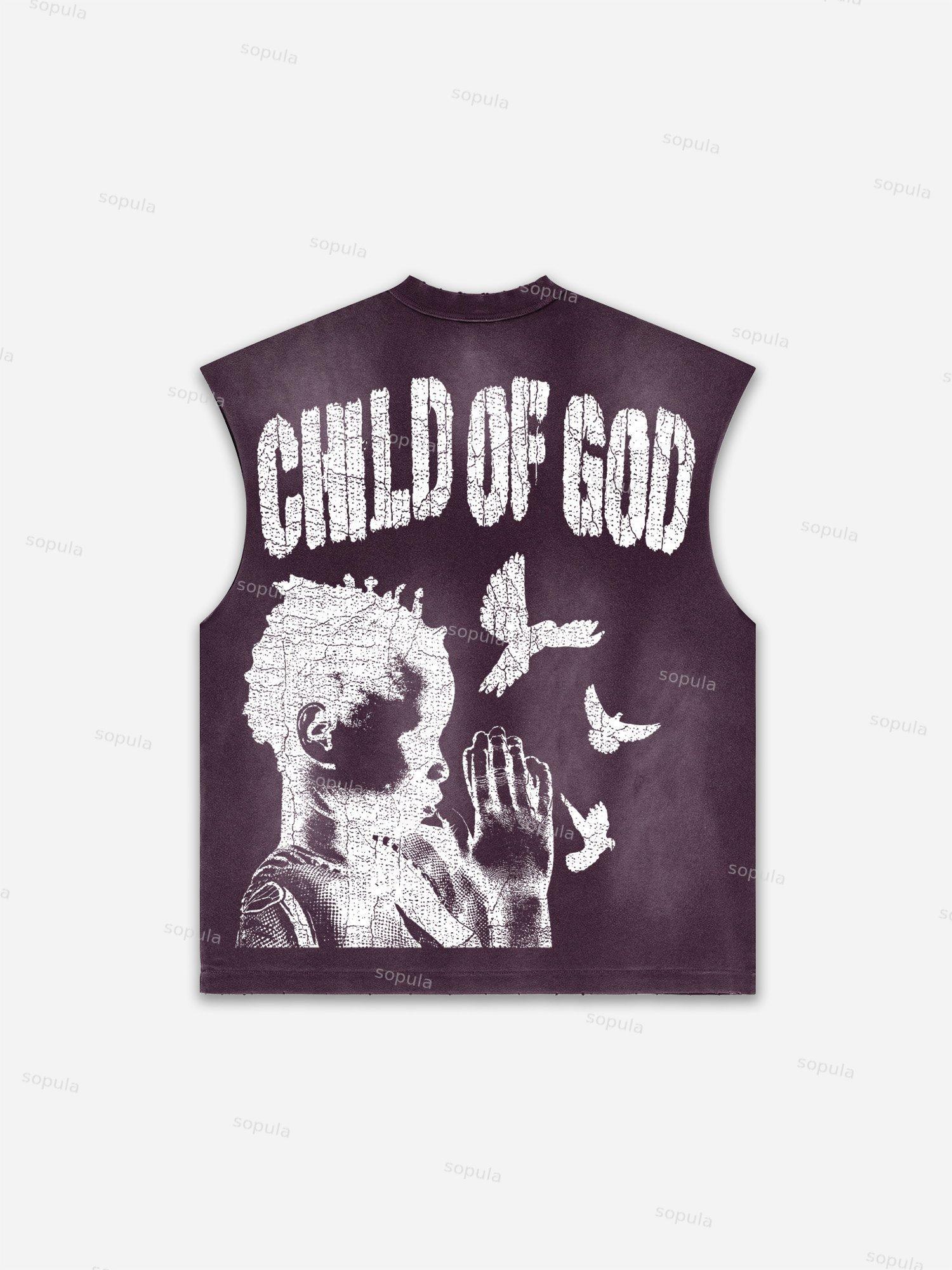 Future World Brainstorming Graphic Print Distressed Tank Top Product Image