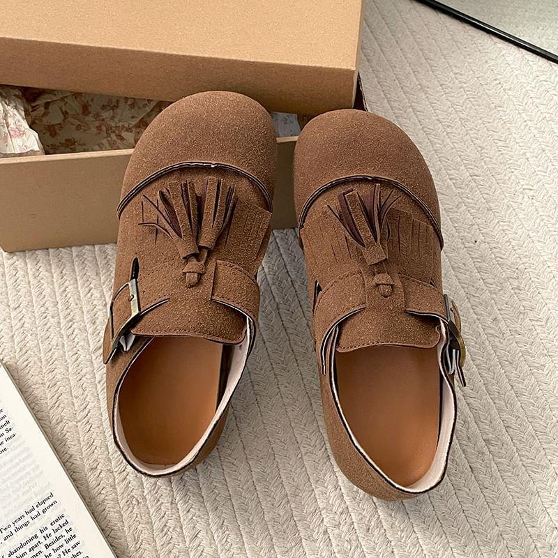 Plain Fringe Tassel Loafers Product Image