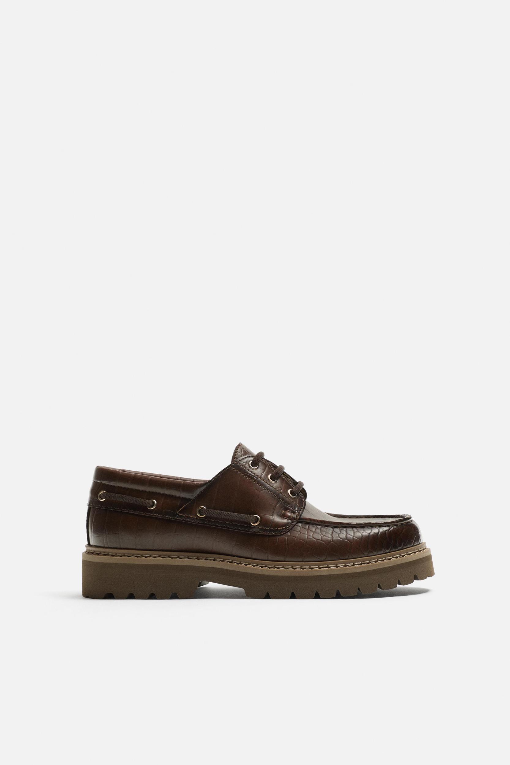 EMBOSSED BOAT SHOES Product Image