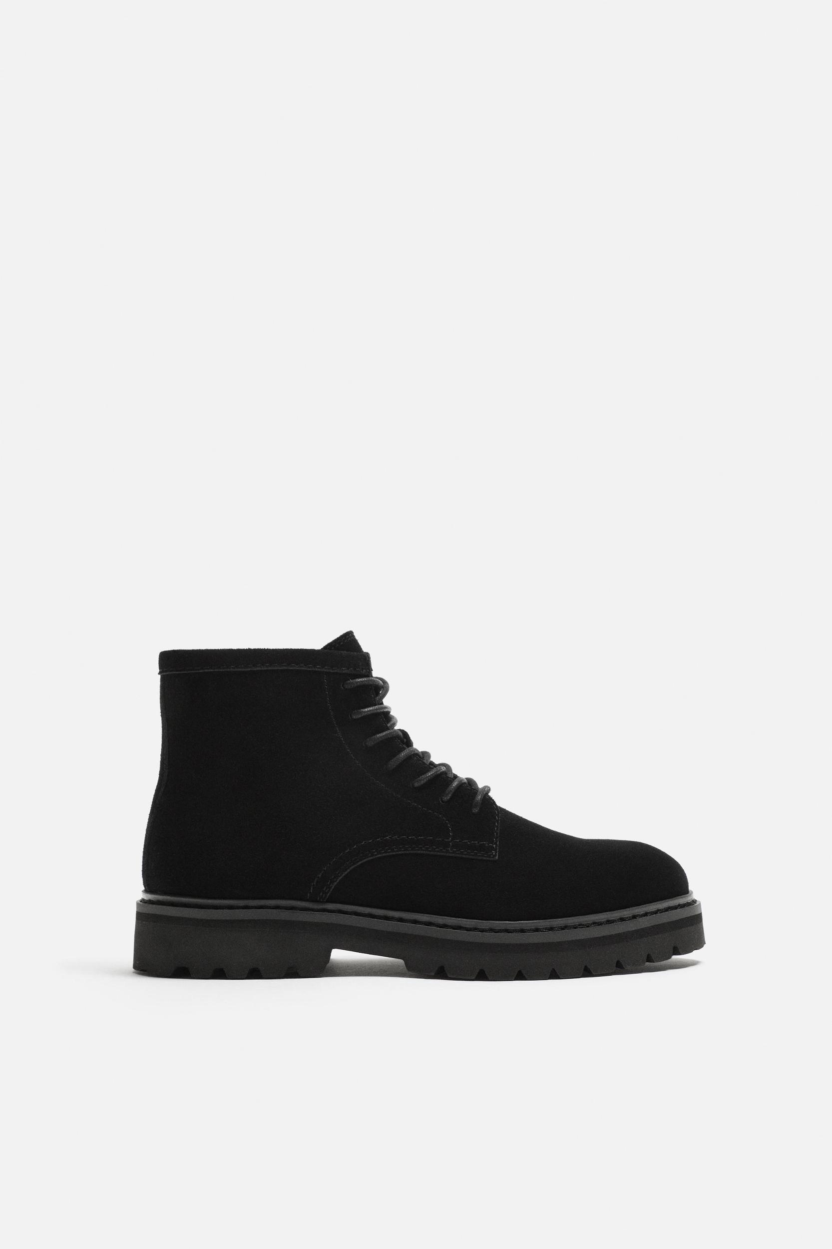 LEATHER LACE-UP BOOTS Product Image