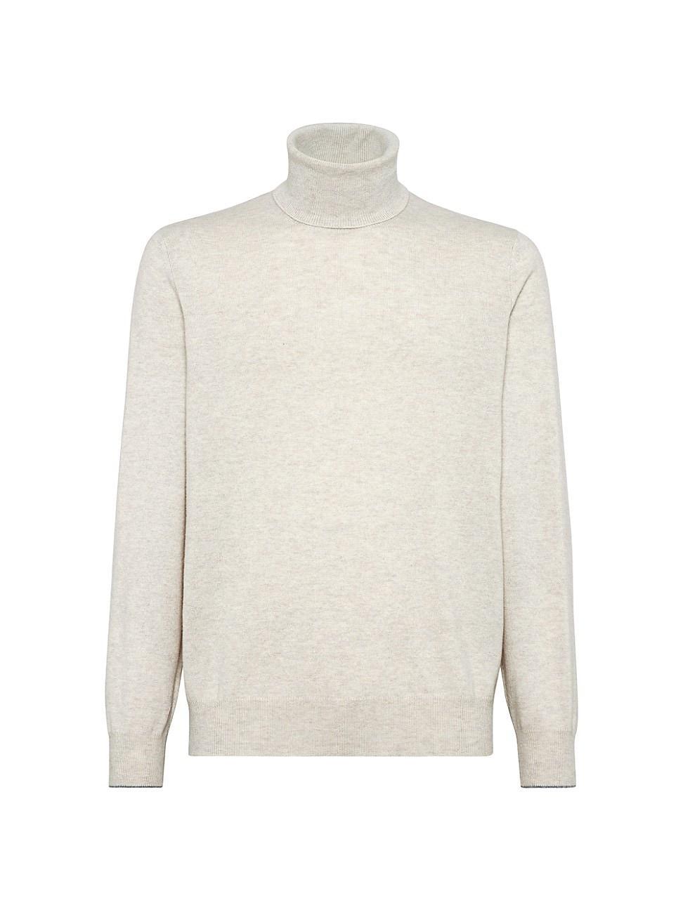 Mens Solid Cashmere Turtleneck Product Image