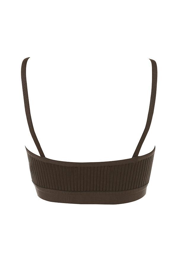 Evie  brown bandage bralette Product Image