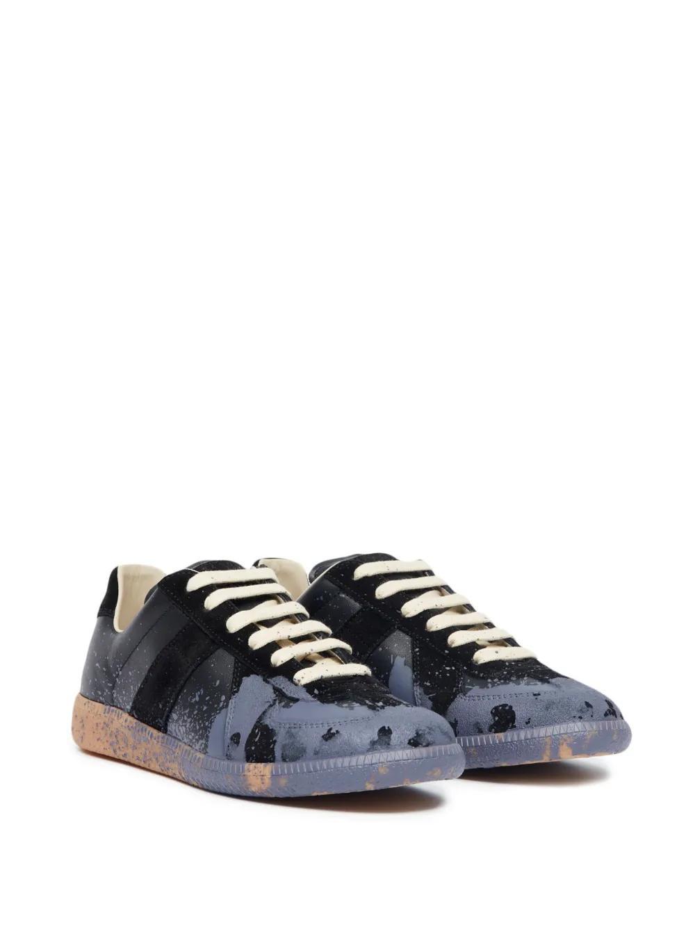 Replica Paint leather sneakers Product Image