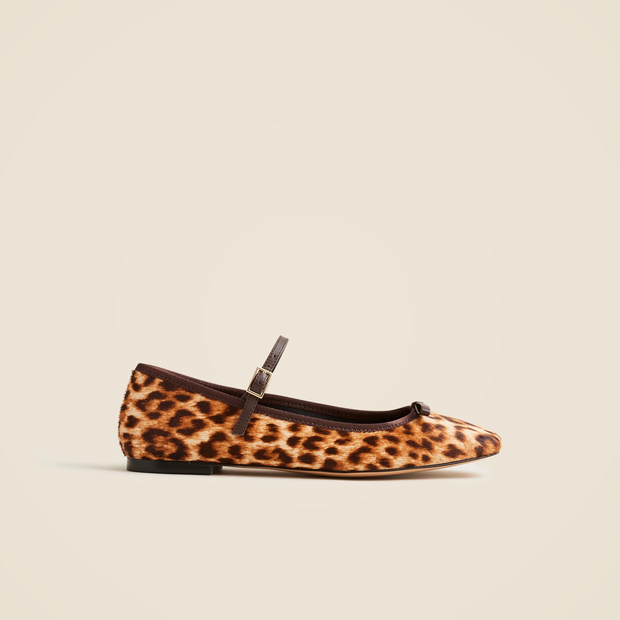 Quinn Mary Jane ballet flats in leopard print Product Image