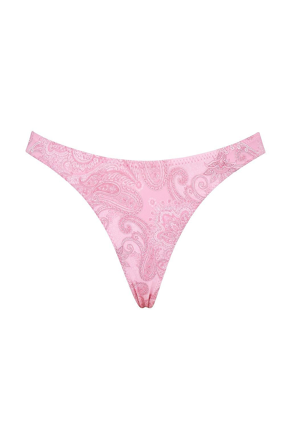 Capri  pink paisley high leg bikini bottom Product Image