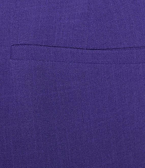 Kasper Crepe Fly Front Slim Leg Pants Product Image
