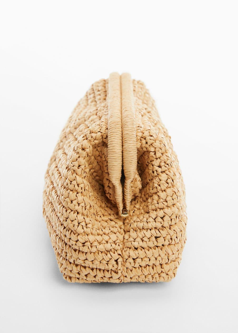 Mango Womens Natural Fiber Clutch Bag Product Image