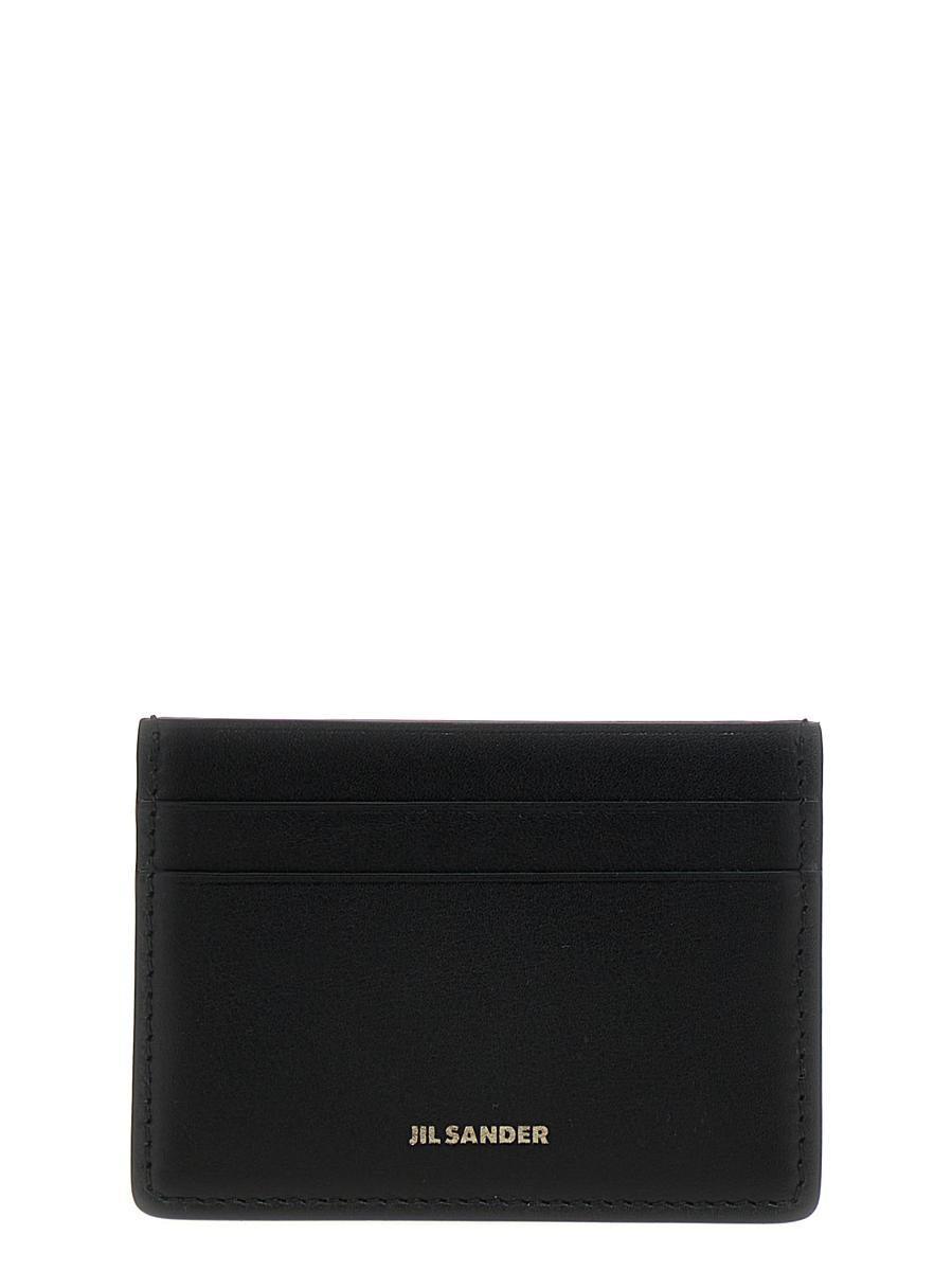JIL SANDER Logo Card Holder In Black Product Image
