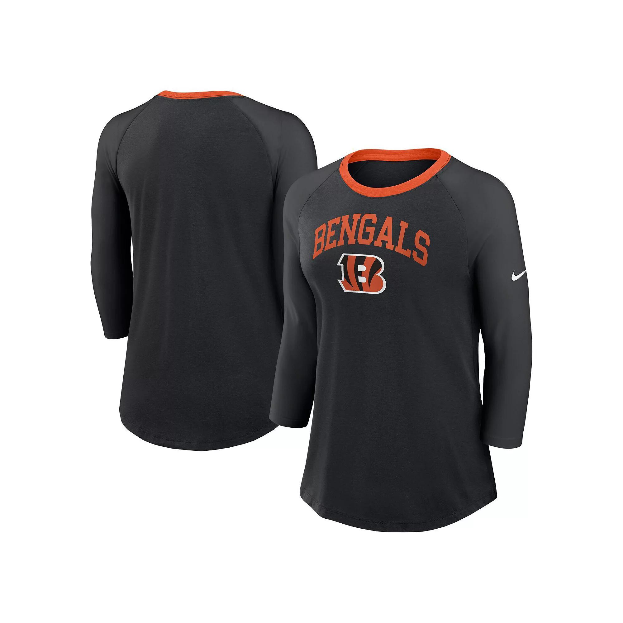 Women's Nike Navy Tennessee Titans Raglan 3/4 Sleeve T-Shirt, Size: XS, Blue Product Image