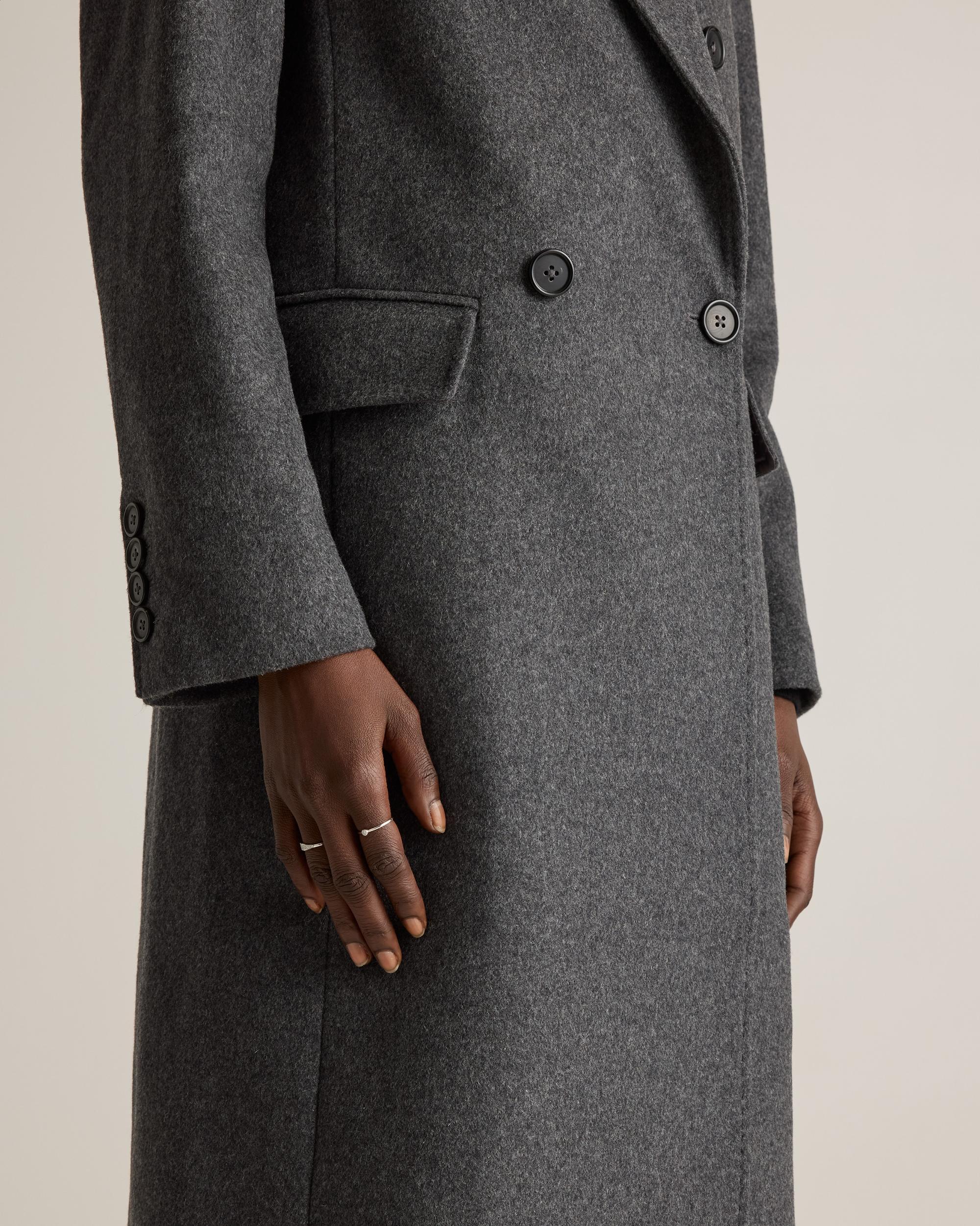 Quince | Women's Italian Wool Double-Breasted Coat Size XL, Wool/Nylon Product Image