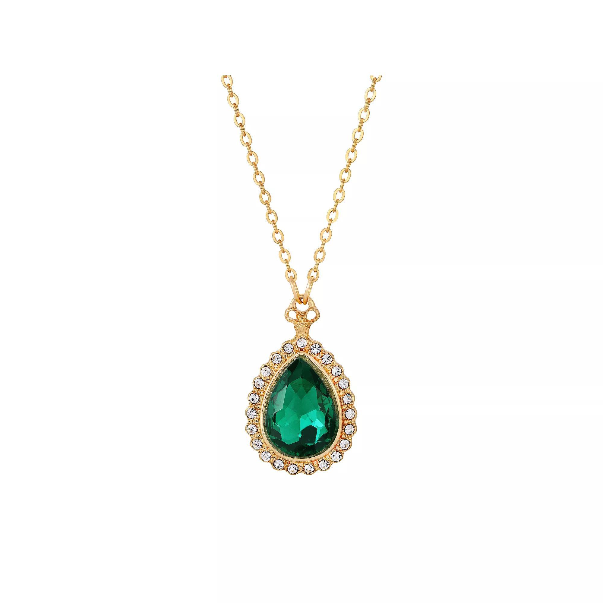 1928 Teardrop Necklace, Womens, Blue Product Image