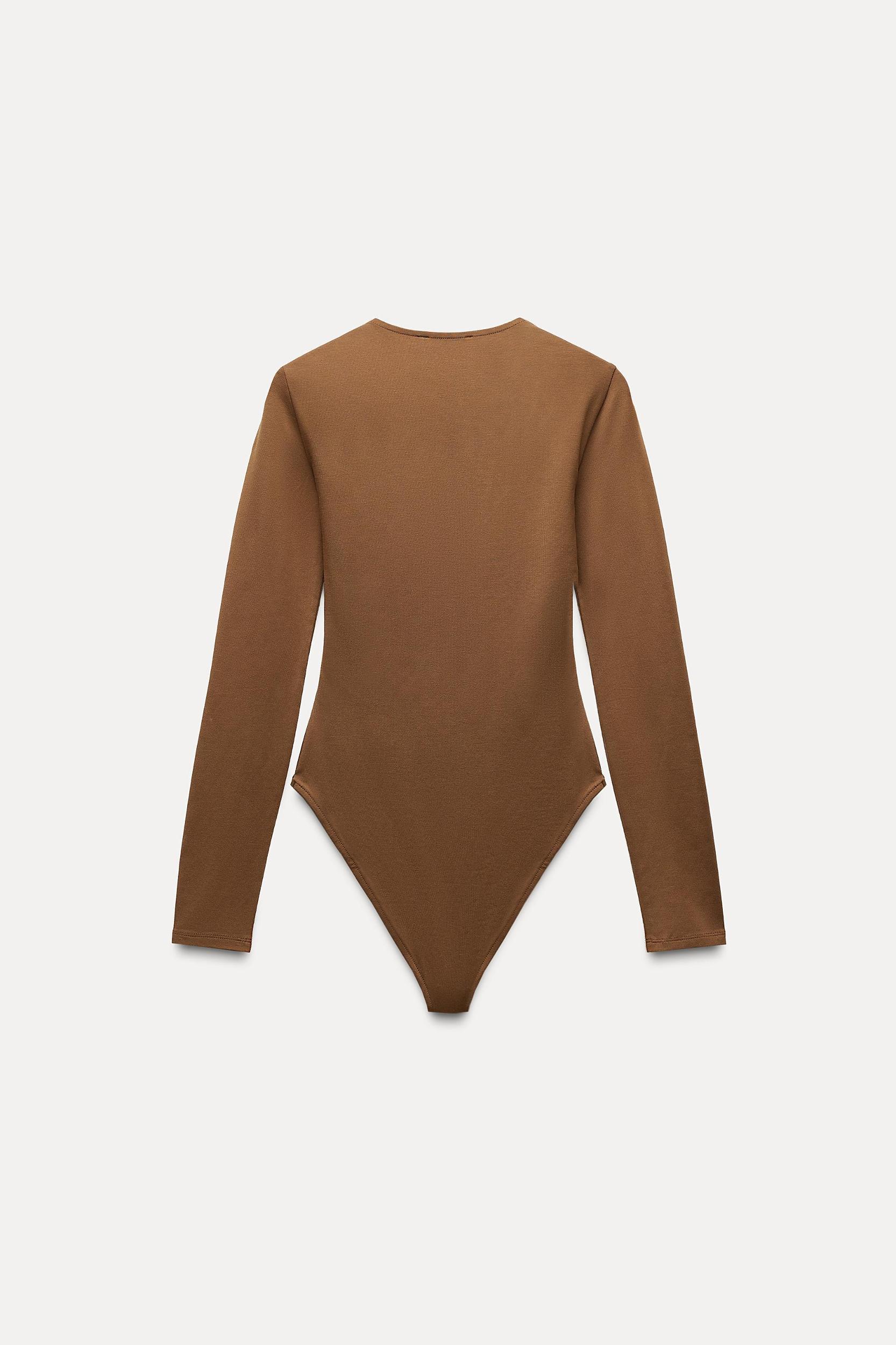 LONG SLEEVE COTTON BODYSUIT Product Image