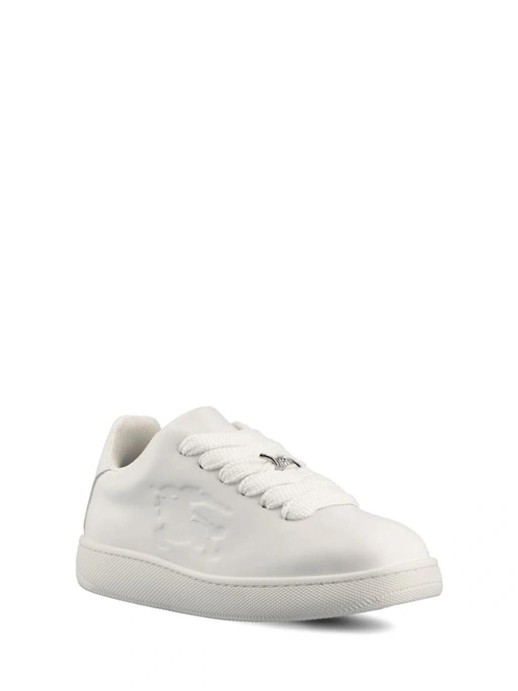 BURBERRY Robin Knit Sneaker In White Product Image