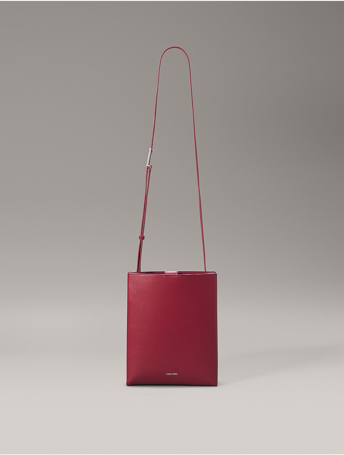 Calvin Klein Women's Line Leather Crossbody Bag - White Product Image