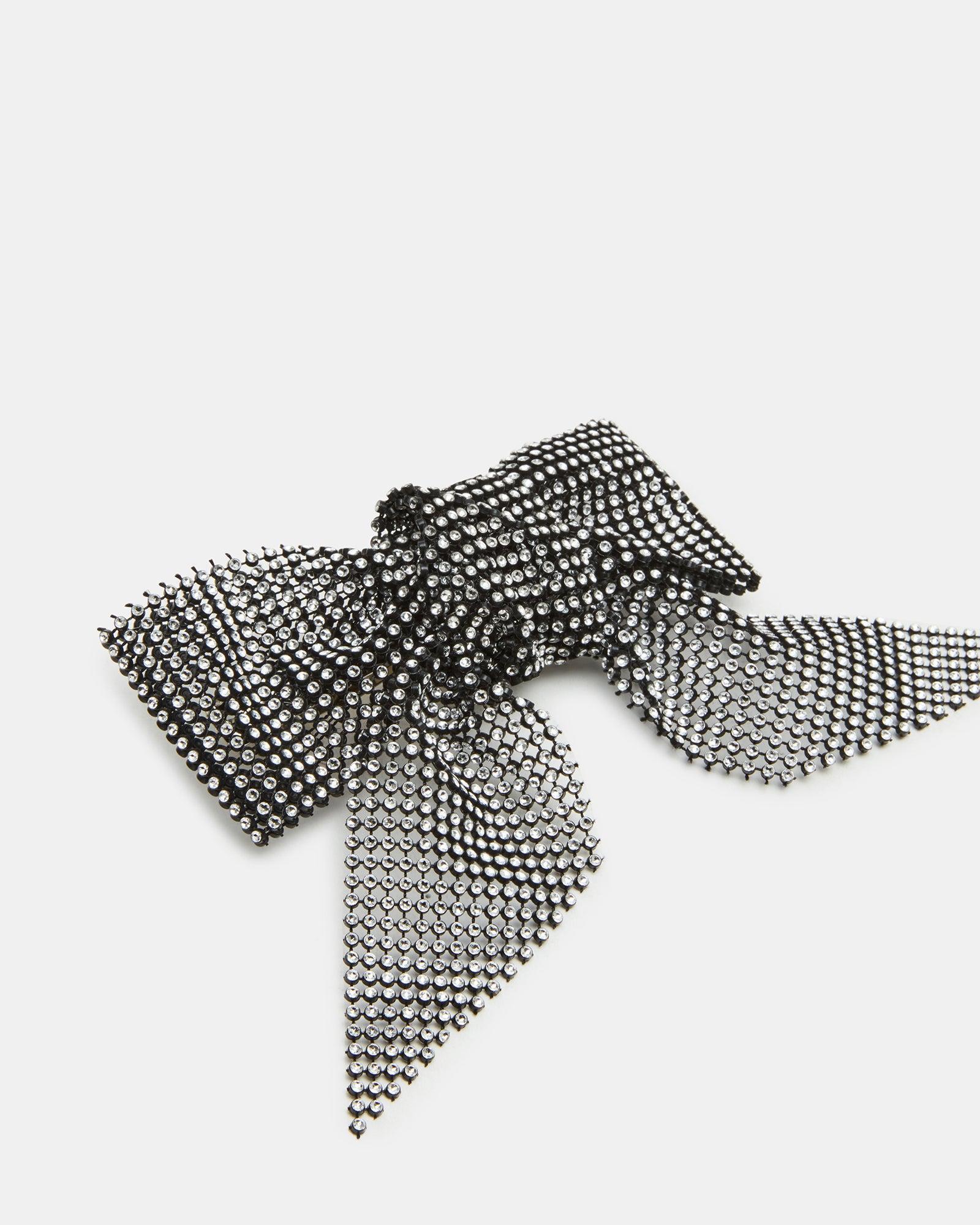 RHINESTONE MESH HAIR BOW BLACK/SILVER Female Product Image