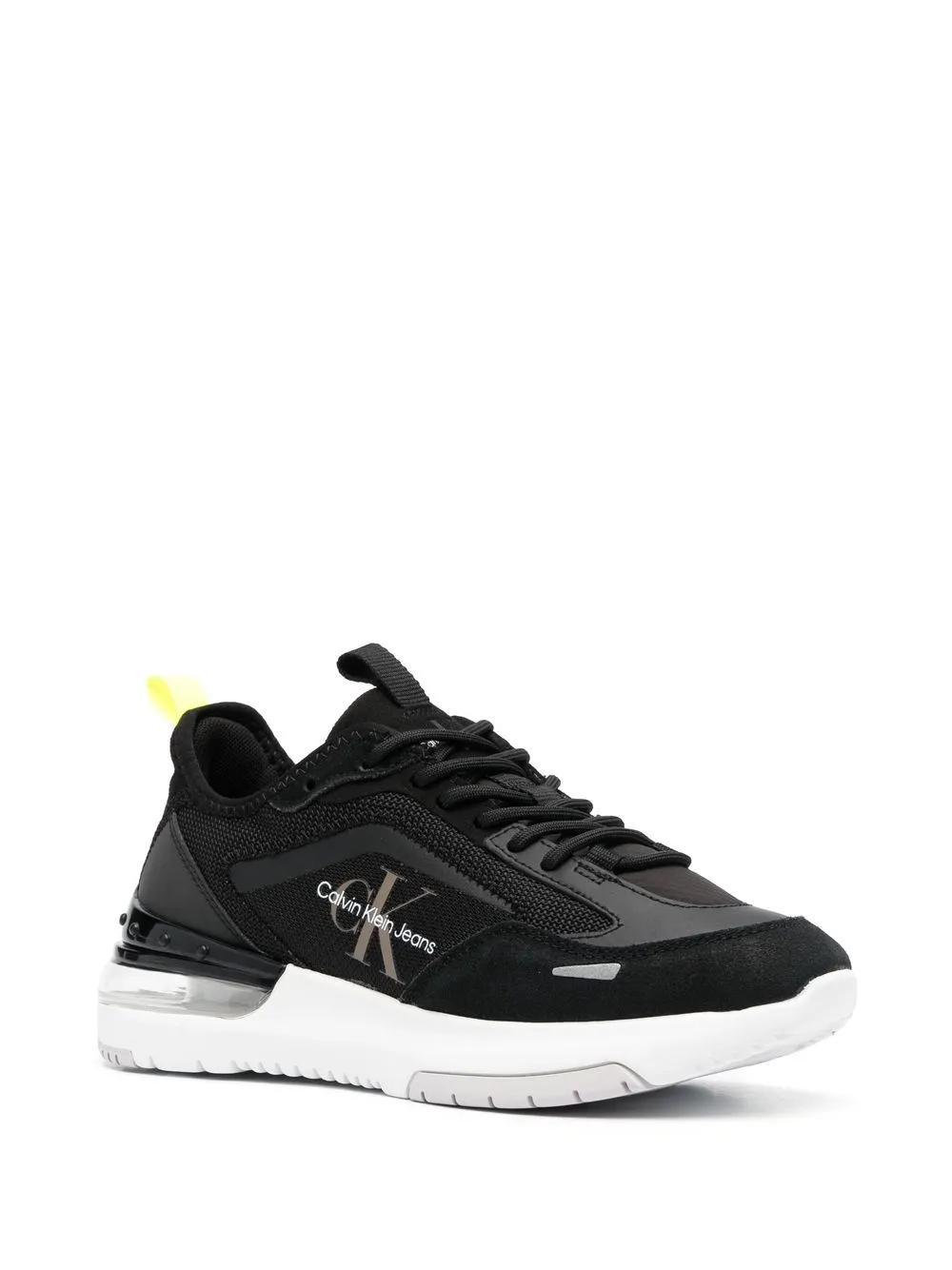 logo-print panelled sneakers Product Image
