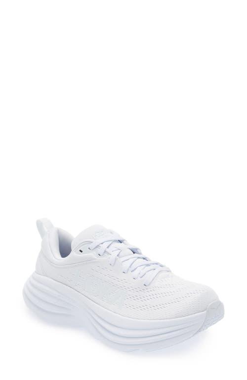 Hoka Women's Bondi 8 White) Women's Shoes Product Image