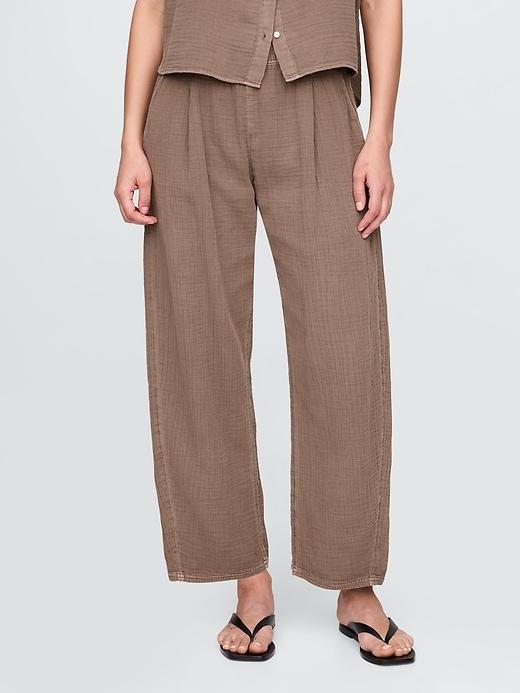 Cotton Gauze Easy Barrel Pants Product Image