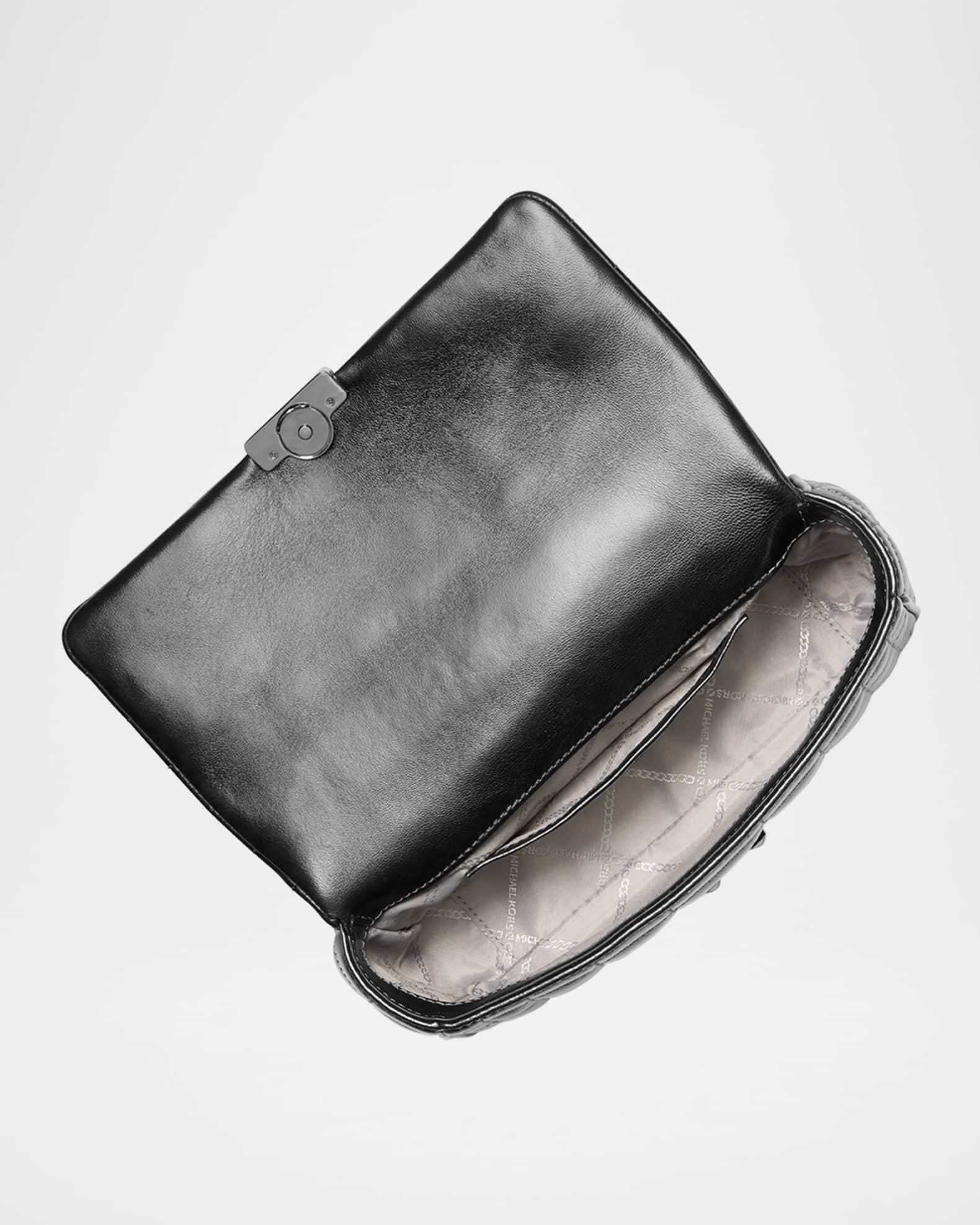 Tribeca Convertible Quilted Metallic Leather Shoulder Bag Product Image