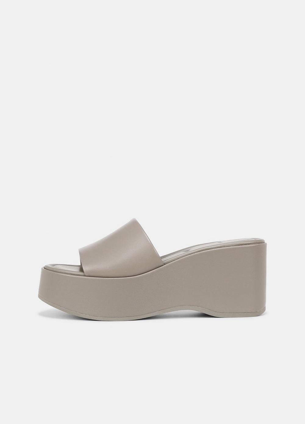 Womens Polina Leather Platform Sandal, Moonlight, Size 9.5 Vince Product Image