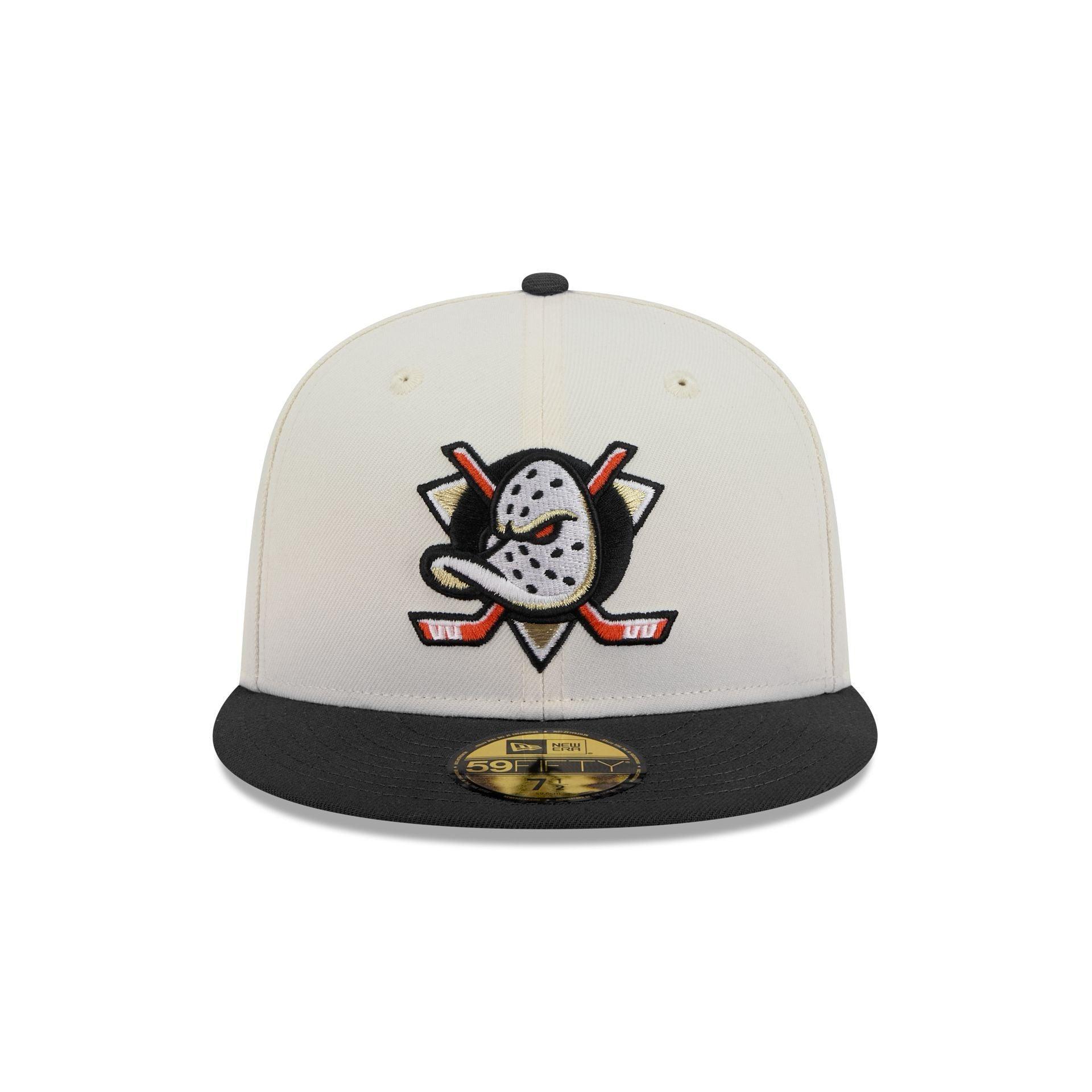 Anaheim Ducks Chrome White 59FIFTY Fitted Hat Male Product Image