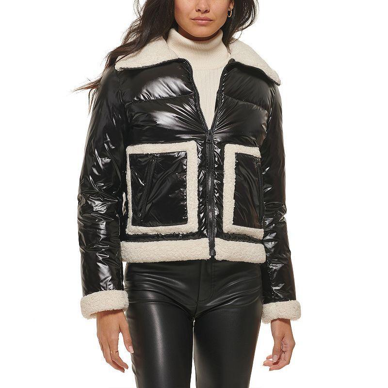Levi's(r) Quilted Puffer with Sherpa Trim Women's Clothing Product Image