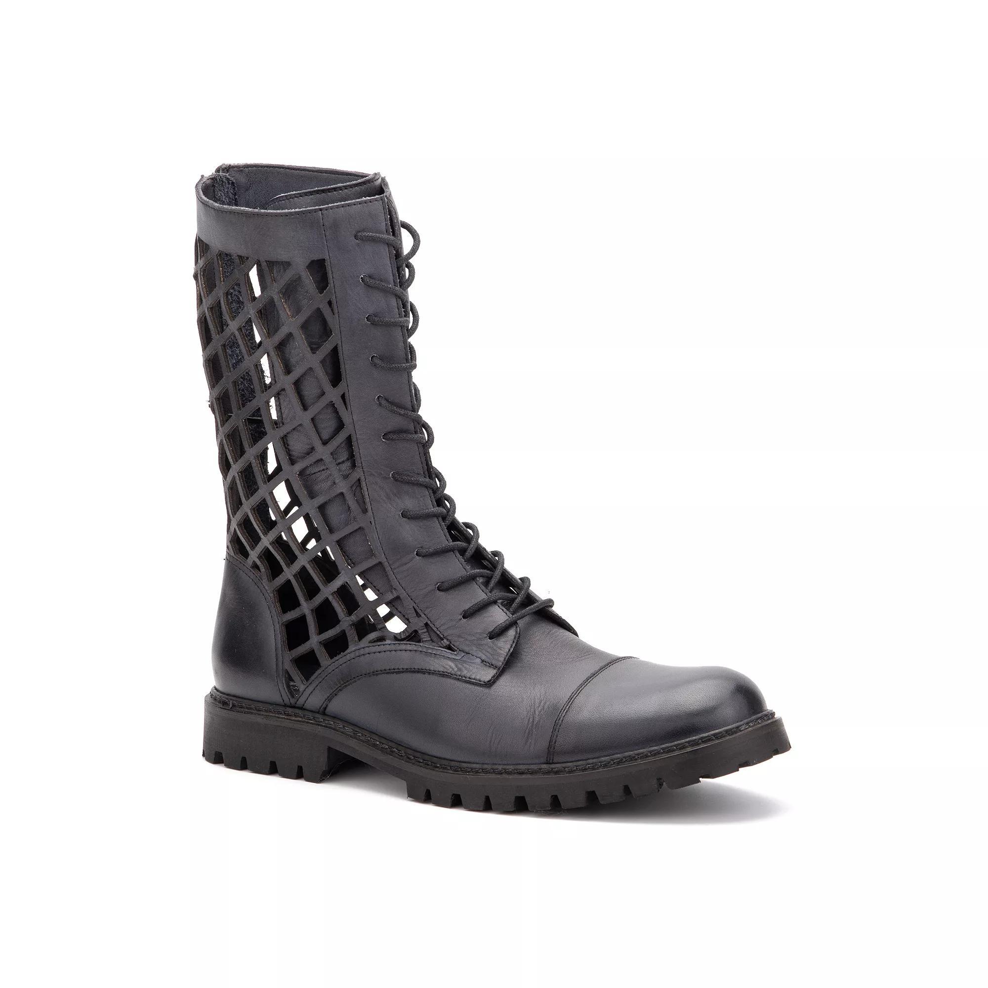 Vintage Foundry Co. Windsor Women's Leather Combat Boots, Size: 7, Black Product Image