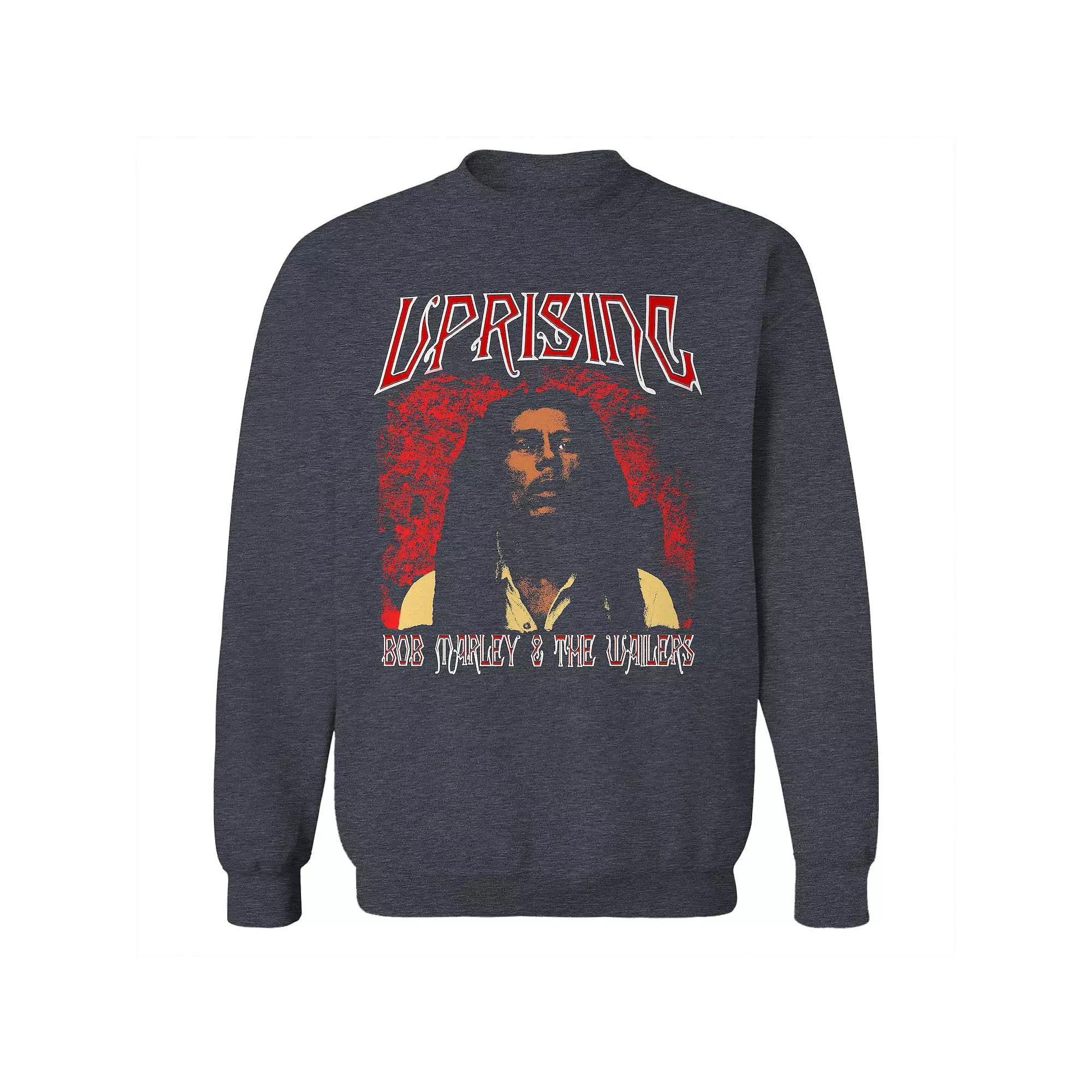 Junior's Bob Marley Bob And The Wailers Graphic Fleece Sweatshirt, Women's, Size: Large, Dark Grey Product Image