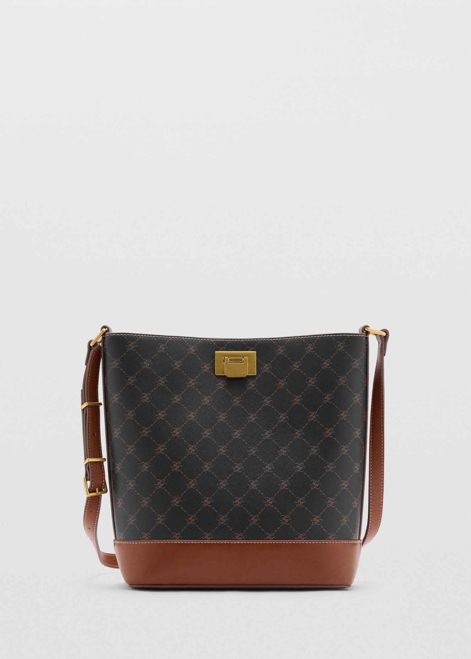 Shopper bag with metallic detail - Women | MANGO USA Product Image