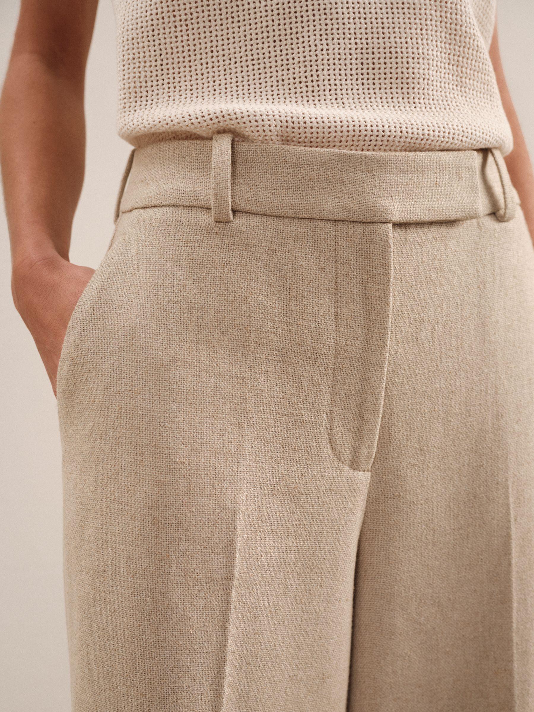Petite Stretch-Cotton Wide-Leg Jeans in Light Blue Product Image