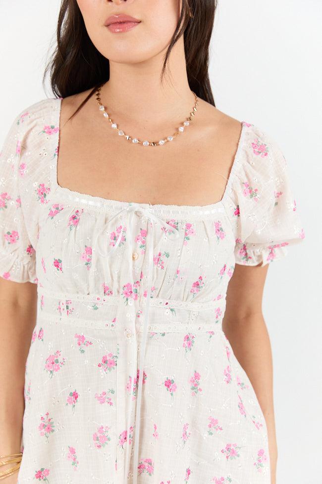 Floral Whisper Ivory Floral Dress SALE Product Image