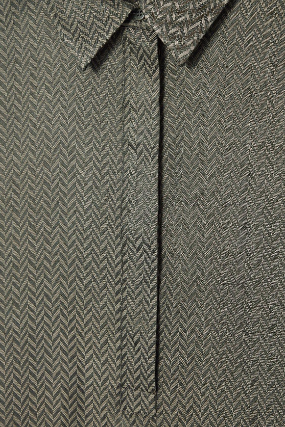HERRINGBONE MAXI SHIRT DRESS Product Image