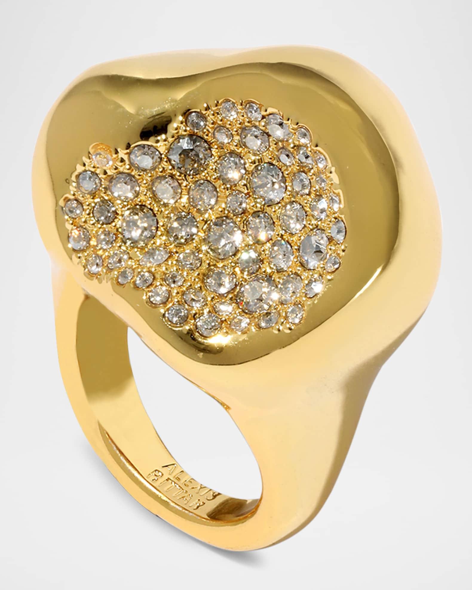 Solanales Crystal Pebble Statement Ring Product Image
