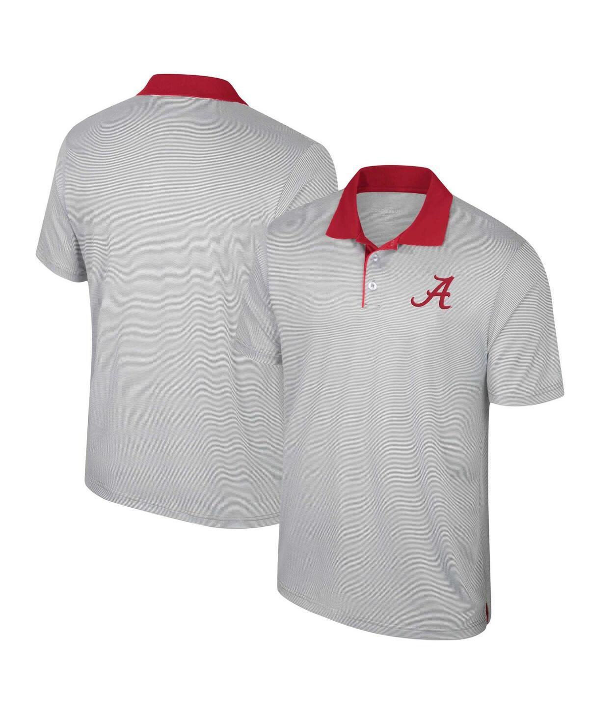 Men's Colosseum Gray Nebraska Huskers Big & Tall Tuck Striped Polo, Size: 2XB, Grey Product Image