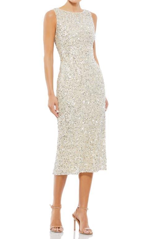 Mac Duggal Womens Embellished High Neck Sheath Dress Product Image