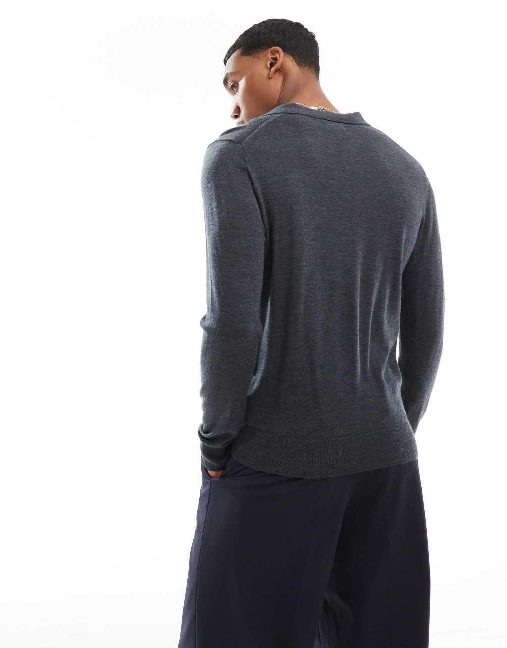 Scalpers Classic Moller Polo In Dark Gray   Product Image