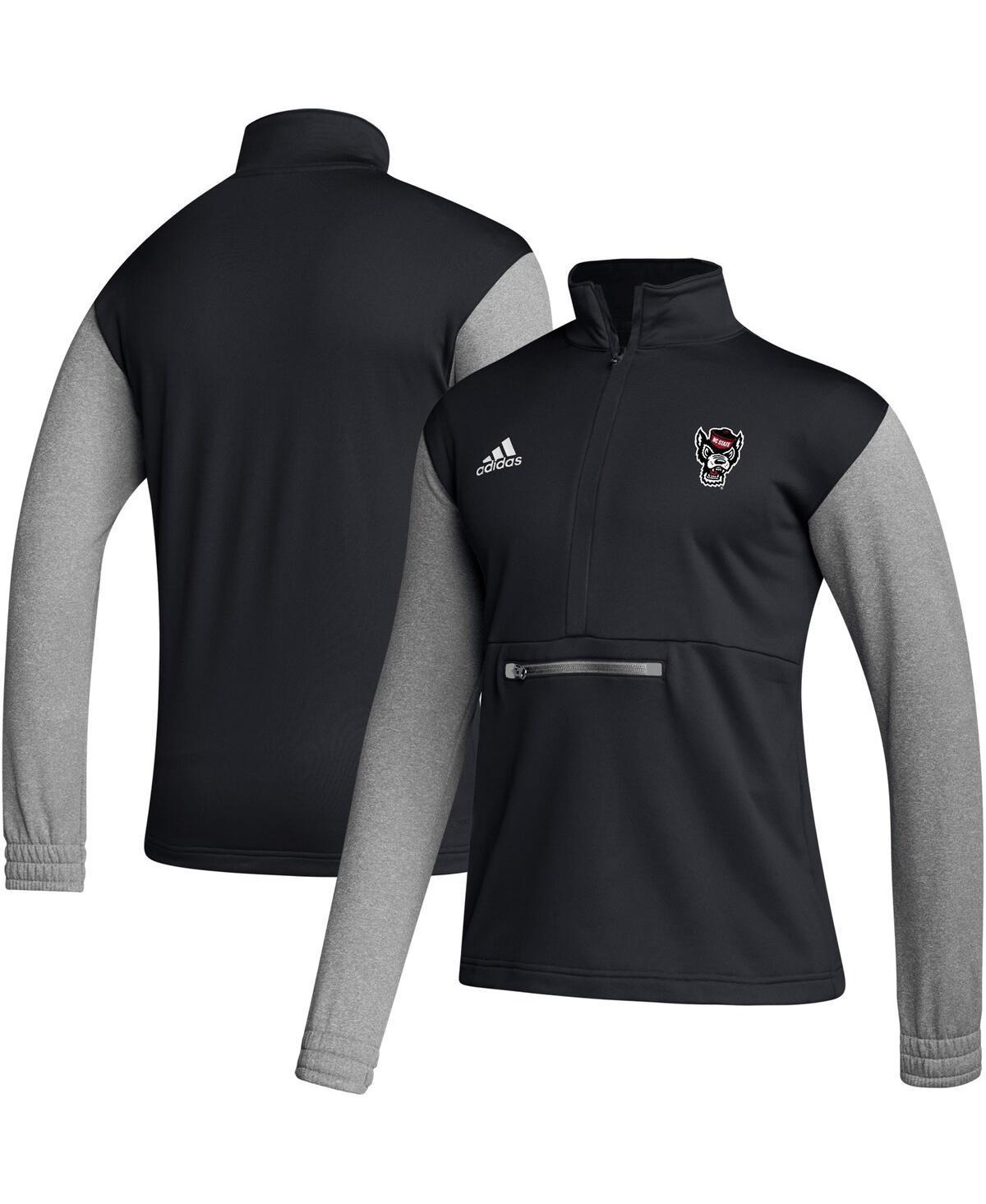 Men's adidas Black NC State Wolfpack Sideline AEROREADY Half-Zip Top, Size: Medium, Nst Black Product Image